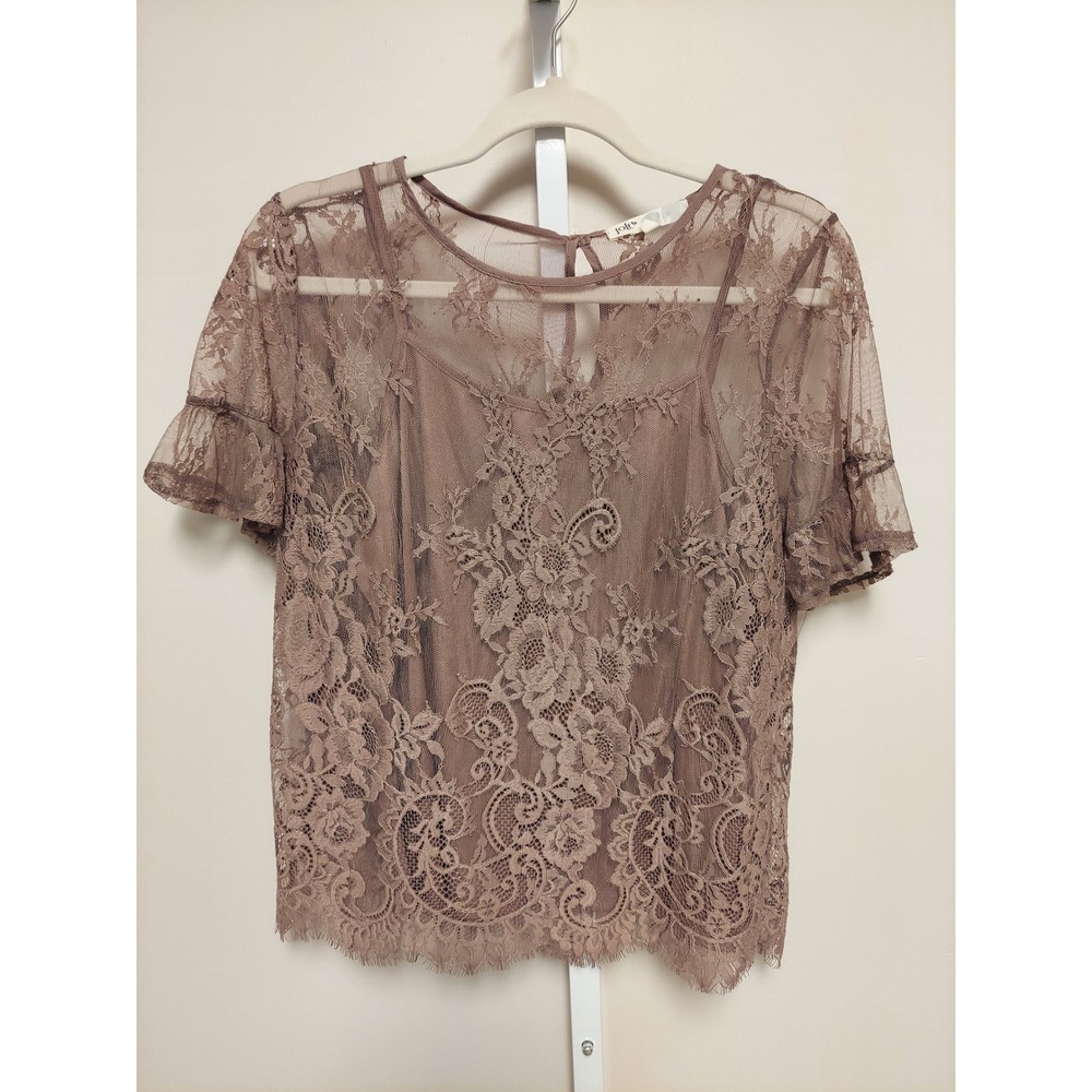 Womens Floral Lace Blouse M Romantic, Date‎ NIght, Coquette, Whimsigoth, Boho
